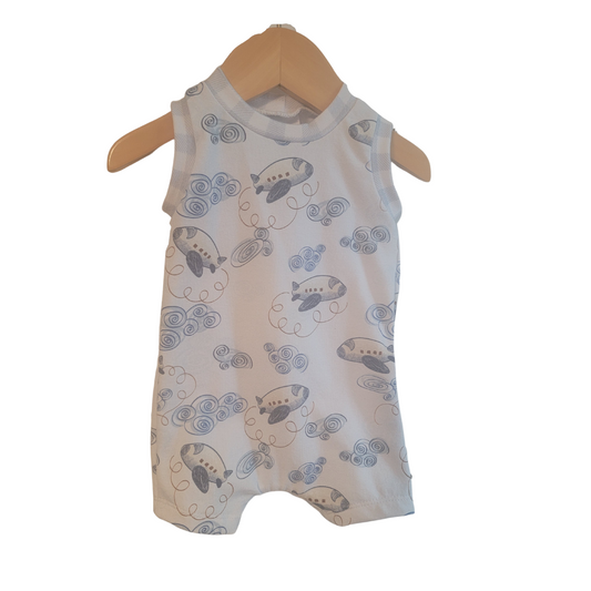 Tank romper with snaps 2T